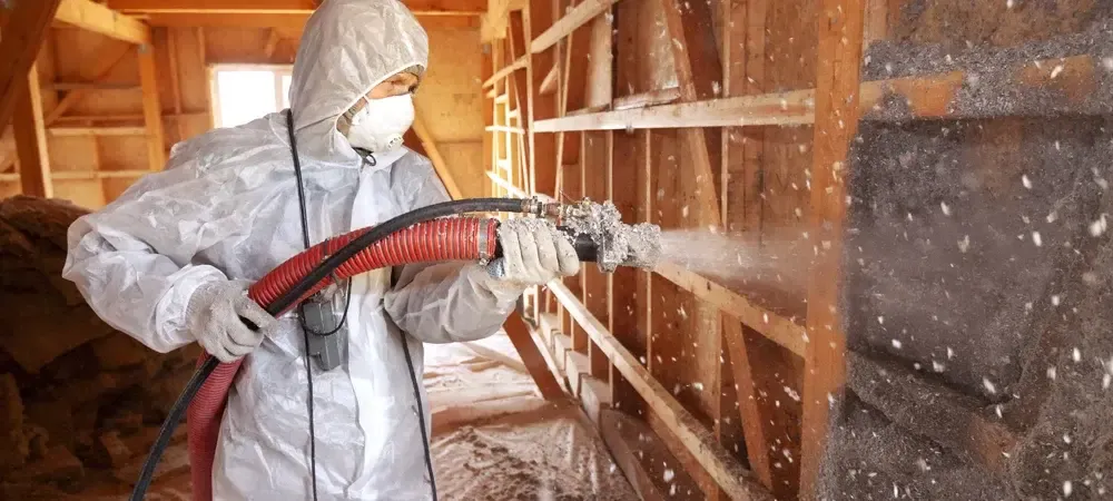 TAP Insulation being sprayed